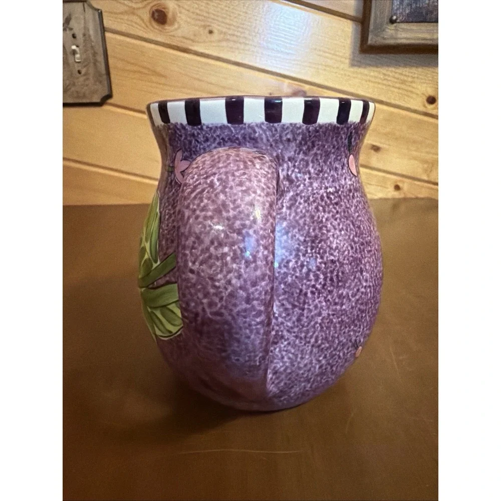Gatesware By Laurie Gates Purple Pitcher Hydrangeas Microwave Safe